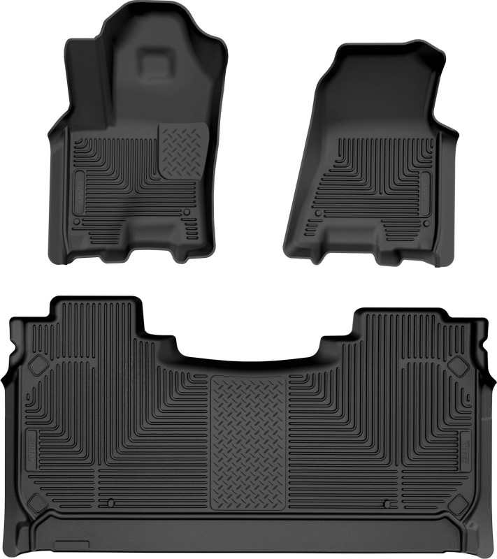 Husky Liners 2025 RAM 1500 CC Weatherbeater Front & 2nd Seat Floorliner (3pc Set) - Blk - Image 2