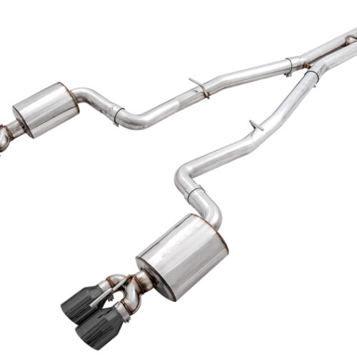AWE Tuning Touring Edition Exhaust - Quad Black Tips for 2015+ Dodge Challenger 6.4L/6.2L Non-Resonated - Image 4