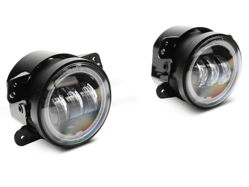Raxiom for 2007-2018 Jeep Wrangler JK Axial Series 4-In LED Fog Lights w/ RGB Halo