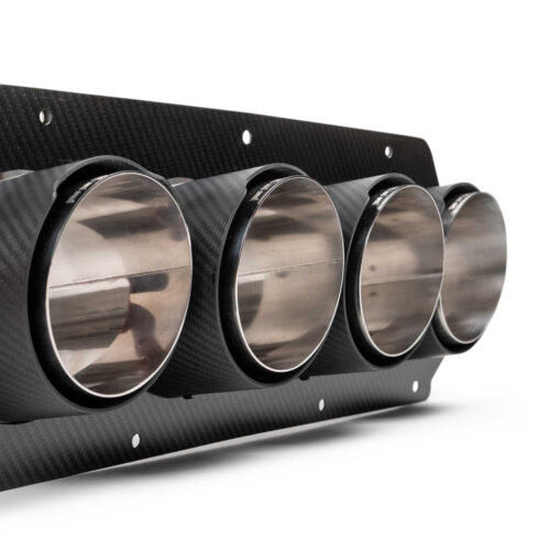 Fabspeed Chevrolet Corvette C8 Z06 Carbon Fiber Quad Tips (2023+) - Image 5