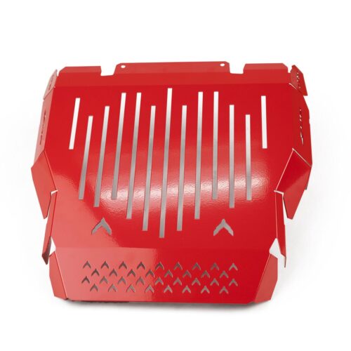 Alternative view of Fabspeed Corvette C8 Z06 Red Engine Cover - Corvette Racing w/ Strips