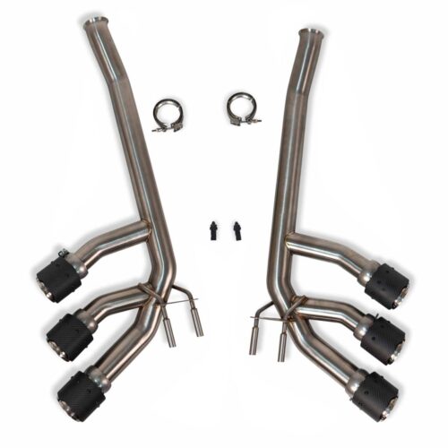 Alternative view of Fabspeed Mercedes-Benz AMG G63 Supersport Exhaust with Triple Tips (2019+) - Satin Black Tips