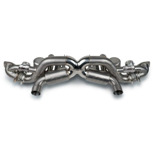 Fabspeed Porsche 718 GT4 RS Titanium Valved X-Pipe Cat-Back Exhaust System (2022+) - Carbon Fiber Tips - Image 2