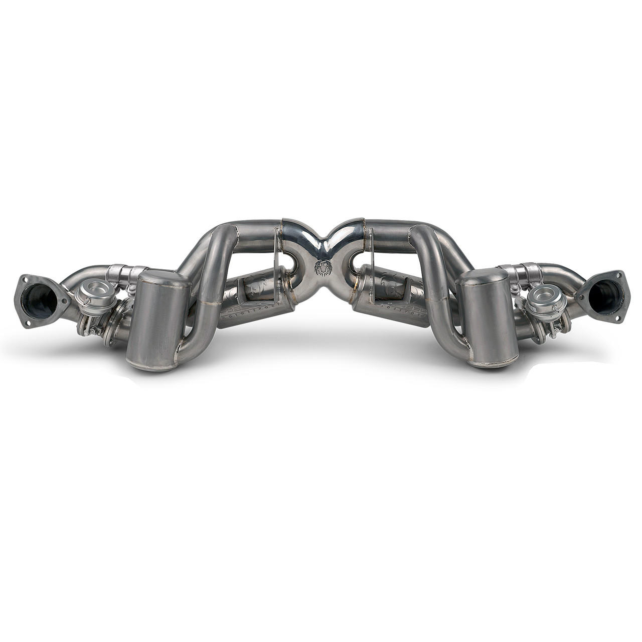 Fabspeed Porsche 718 GT4 RS Titanium Valved X-Pipe Cat-Back Exhaust System (2022+) - Carbon Fiber Tips - Image 3