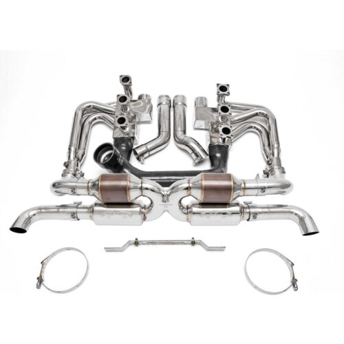 Fabspeed Porsche 964 Carrera RSR Header Muffler Kit (1989-1994) - Without Heat Exchange - Add Sport Cats - Include Oval Style Tips