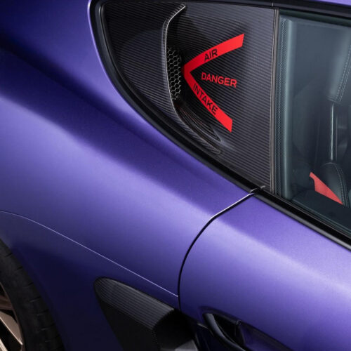 Fabspeed Porsche 718 GT4 RS Intake Decals - Red:#FF0000
