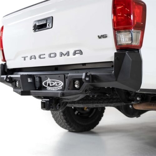 Alternative view of Addictive Desert Designs for 16-19 Toyota Tacoma Stealth Fighter Rear Bumper w/ Backup Sensor Cutouts