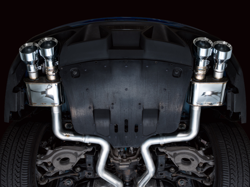AWE Tuning SwitchPath Cat-Back Exhaust w/ Quad Chrome Silver Tips for 21-23 Ford Mustang Mach 1 - Image 2