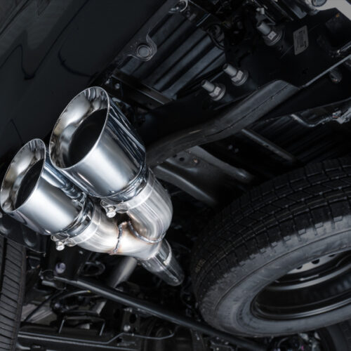 AWE Tuning 0FG Exhaust for 3rd Gen Toyota Tundra - Dual Chrome Silver Tips - Image 4