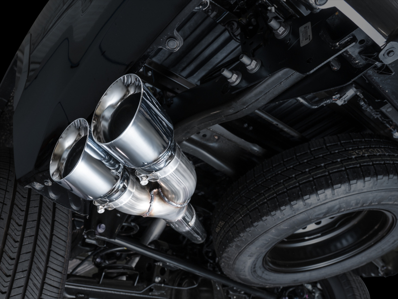 AWE Tuning 0FG Exhaust for 3rd Gen Toyota Tundra - Dual Chrome Silver Tips - Image 4
