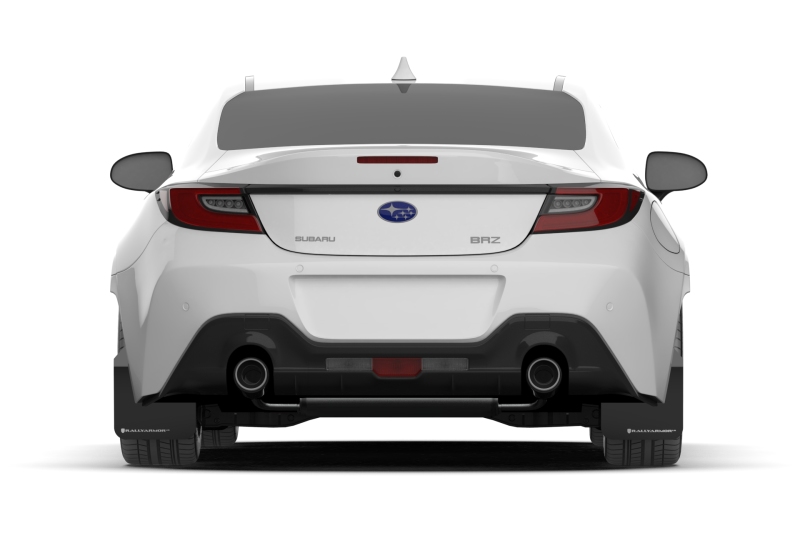 Rally Armor 22-26 Subaru BRZ / Toyota GR86 Black UR Mud Flap w/White Logo - Image 2