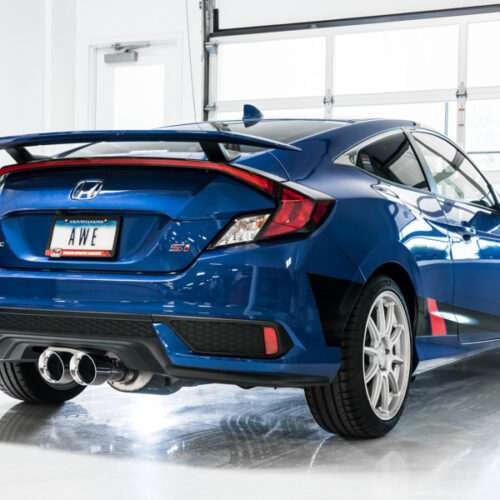 AWE Tuning Touring Edition Exhaust w/Front Pipe & Dual Chrome Silver Tips for 2016+ Honda Civic Si - Image 10
