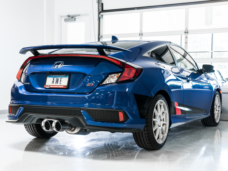 AWE Tuning Touring Edition Exhaust w/Front Pipe & Dual Chrome Silver Tips for 2016+ Honda Civic Si - Image 10