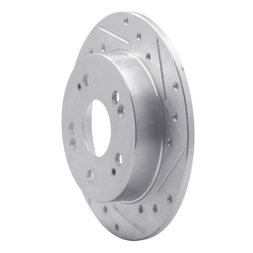 Alternative view of R1 Concepts for 06-15 Honda Civic Si Rear Right Drilled & Slotted Silver Brake Rotor