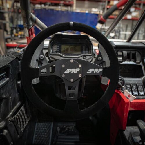 PRP Flat Suede Steering Wheel - Black - Image 6