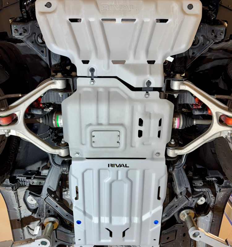 Rival 24-26 Ford Ranger / Ranger Raptor Aluminum Transmission And Cat Converter Skid Plate - Image 8