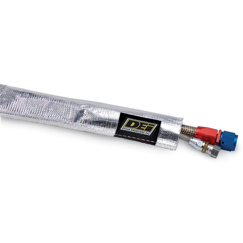 DEI Heat Sheath 1in x 3ft - Aluminized Sleeving - Sewn Edge - Image 2