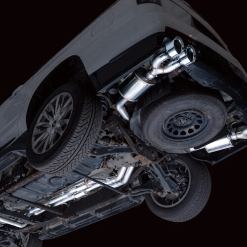 AWE Tuning Exhaust System w/ 5in Chrome Silver Tips for 2021+ Cadillac Escalade 6.2L ESV 0FG Dual Exit - Image 5