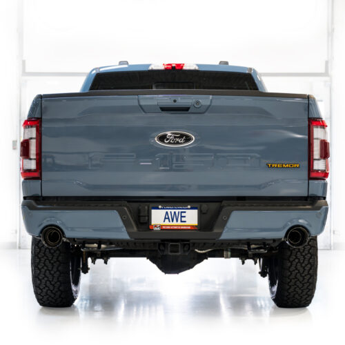 AWE Tuning Tips for 2021+ Ford F-150 Tremor (w/ Bumper Cutouts) 0FG Non-Resonated Catback -Diamond Black - Image 10