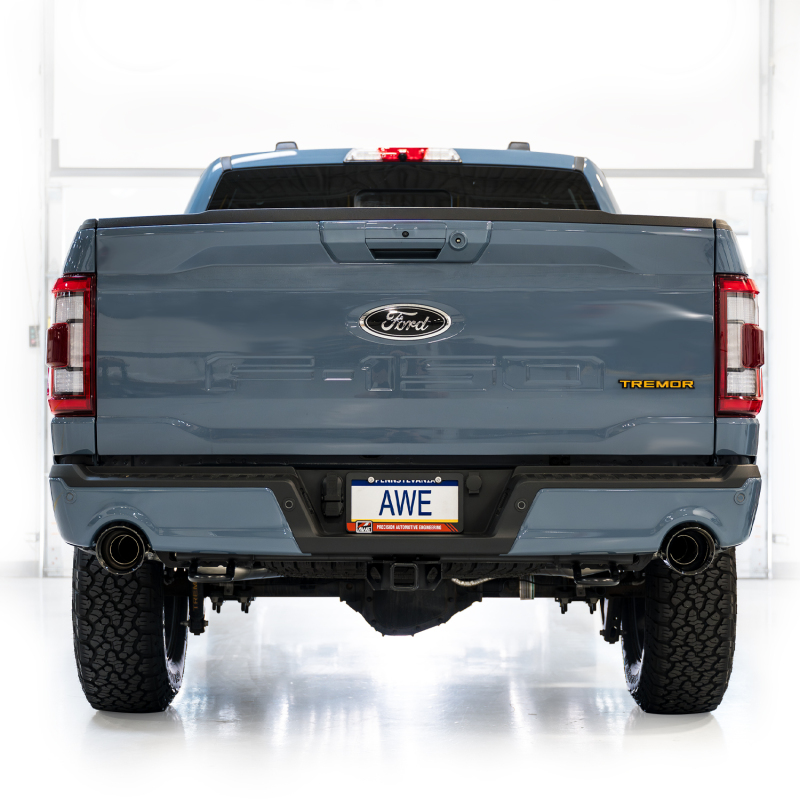 AWE Tuning Tips for 2021+ Ford F-150 Tremor (w/ Bumper Cutouts) 0FG Non-Resonated Catback -Diamond Black - Image 10