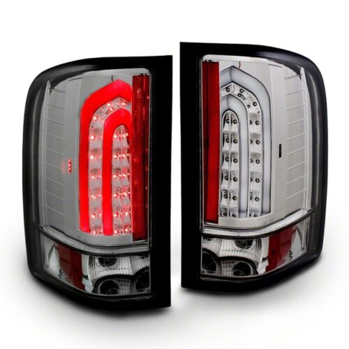 Raxiom for 2007-2013 Chevrolet Silverado 1500 G2 LED Tail Lights- Black Housing- Smoked Lens