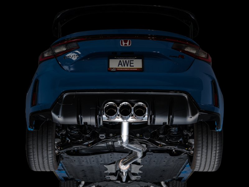 AWE Tuning Track Edition Exhaust w/ Triple Chrome Silver Tips for 2023 Honda Civic Type R FL5 - Image 2