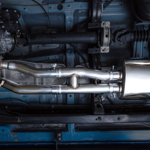 AWE Tuning Cat-Back Exhaust w/ BashGuard - Dual Chrome Silver Tips for 16-22 Toyota Tacoma 0FG - Image 4