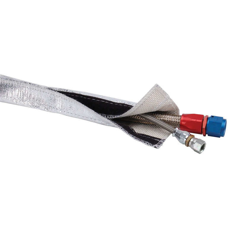 DEI Heat Shroud 3/4in I.D. x 3ft - Aluminized Sleeving - Hook and Loop Edge - Image 2