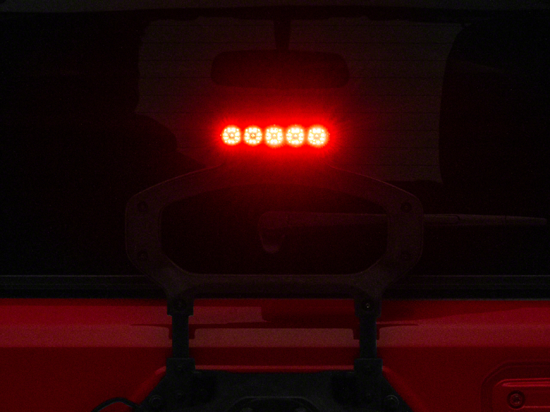 Raxiom for 2018-2023 Jeep Wrangler JL Axial Series LED Third Brake Light- Red