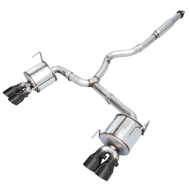 AWE Tuning Touring Edition Exhaust - Diamond Black Tip (102mm) for Subaru STI VA / WRX GV / STI GV Sedan