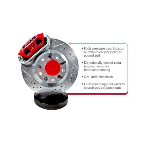 Alternative view of Baer Brakes 78-88 GM Malibu/El Camino/Monte Carlo/Regal 13in Classic Series Front Brake Kit - Red