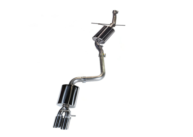 AWE Tuning Touring Edition Single Outlet Exhaust - Polished Silver Tips for Audi B8 A5 2.0T