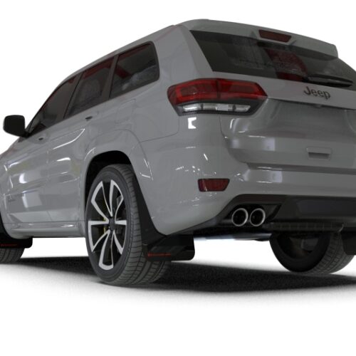 Rally Armor 18-22 Jeep Grand Cherokee SRT Trackhawk Black UR Mud Flap - Metallic Black Logo - Image 4