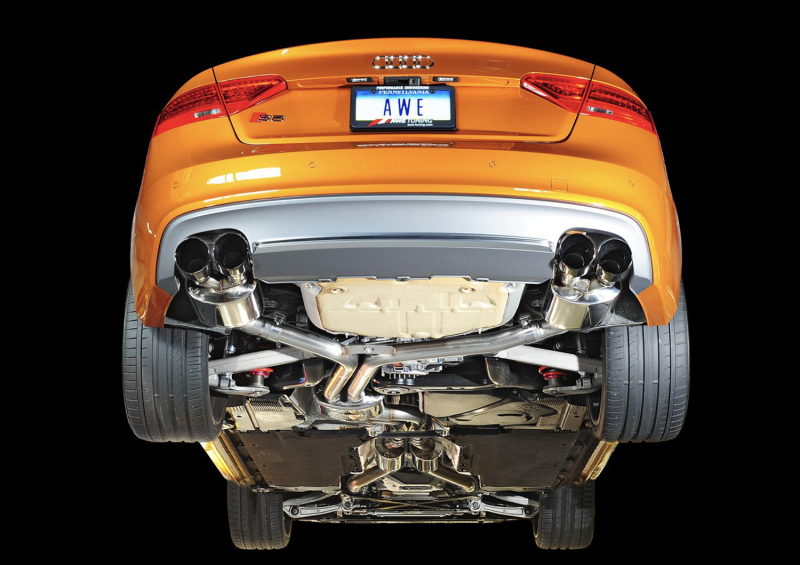 AWE Tuning Touring Edition Exhaust System - Diamond Black Tips (102mm) for Audi B8.5 S5 3.0T - Image 2