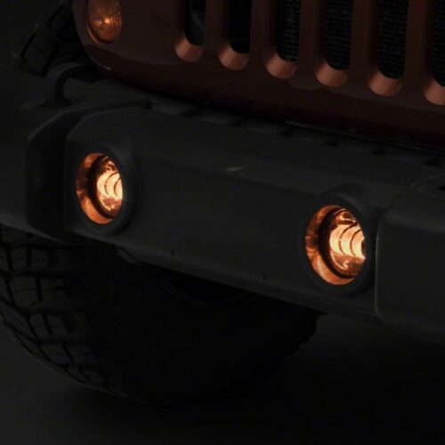 Raxiom for 2007-2023 Jeep Wrangler JK & JL Axial Series Tri-Bar LED Fog Lights- Amber - Image 3