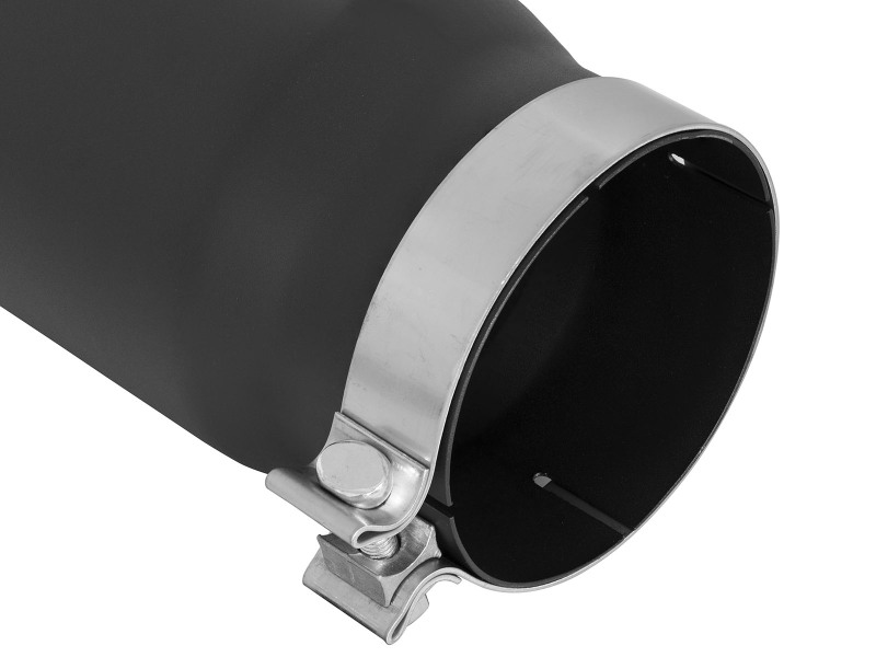 aFe Power MACH Force-Xp 5in In x 6in Out x 15in L Bolt-On 409 SS Exhaust Tip - Black - Image 5