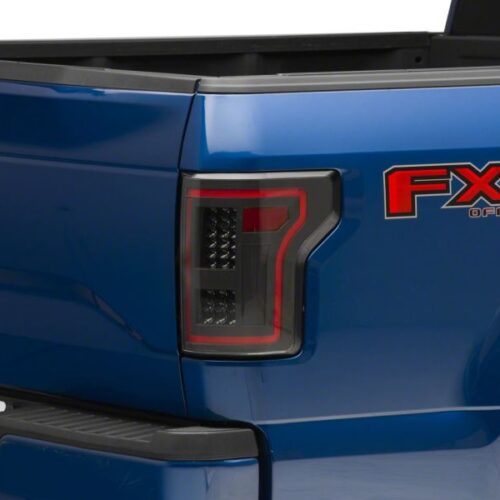 Raxiom for 2015-2017 Ford F-150 LED Tail Lights w/ SEQL Turn Signals- Black Housing (Clear Lens) - Image 3
