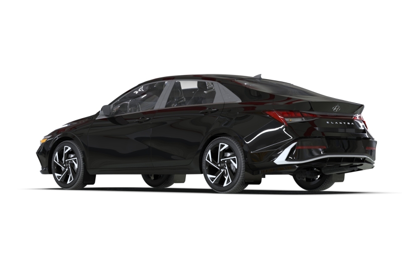Rally Armor 24-26 Hyundai Elantra Black Mud Flap Metallic Black Logo - Image 2