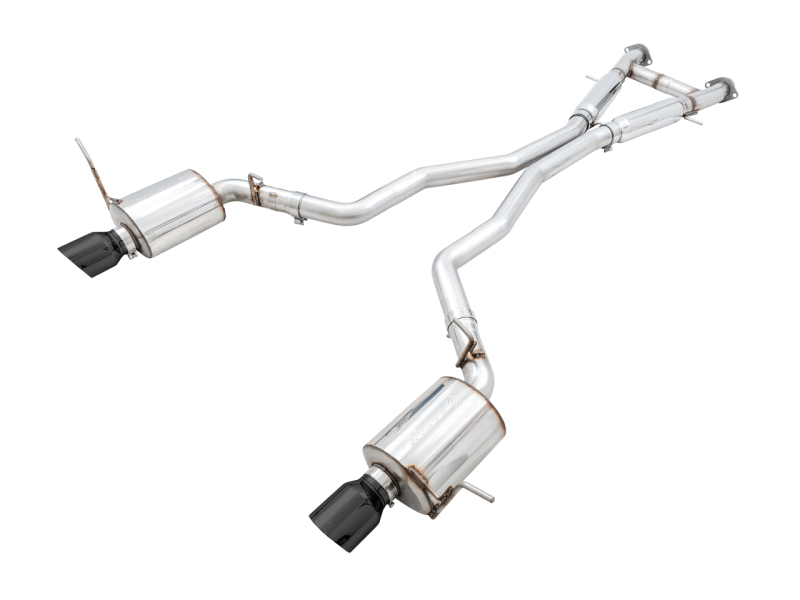 AWE Tuning Touring Edition Exhaust - Diamond Black Tips for 2020 Jeep Grand Cherokee SRT