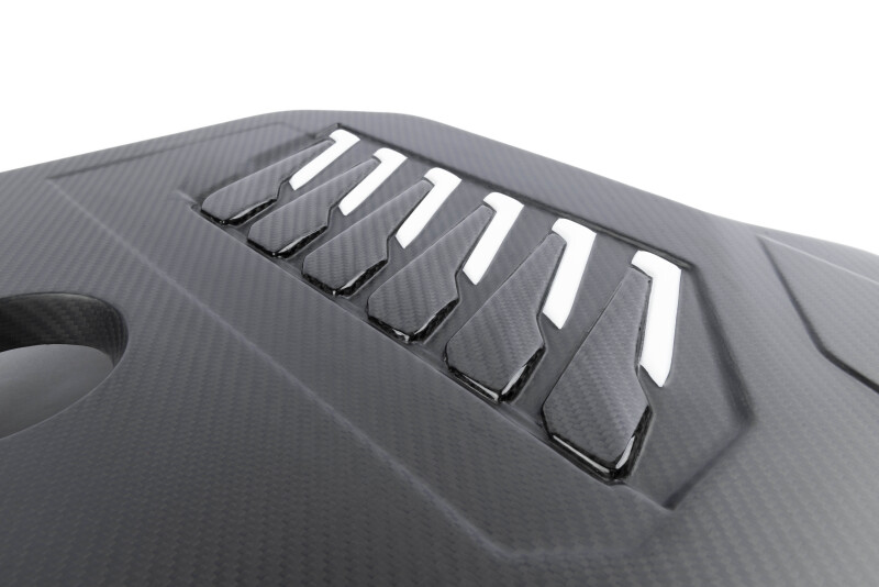 Dinan for 19-26 BMW B58D (G01/G02/G20/G22/G23/G26/G42) Matte Carbon Fiber Engine Cover w/Gloss Accents - Image 9