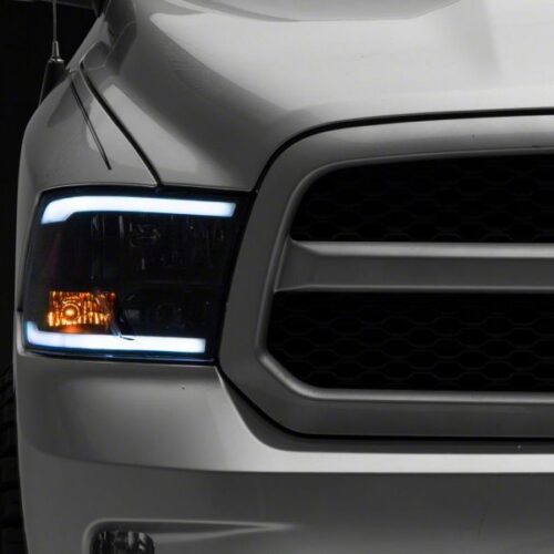 Raxiom for 2009-2018 Dodge RAM 1500/2500/3500 Axial Headlights w/ SEQL LED Bar- Black Housing (Clear Lens) - Image 6