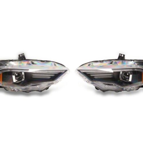 Raxiom for 2018-2023 Ford Mustang GT EcoBoost LED Projector Headlights- Black Housing (Clear Lens) - Image 8
