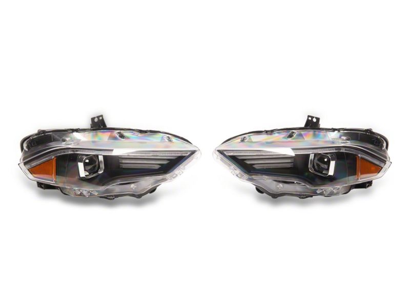Raxiom for 2018-2023 Ford Mustang GT EcoBoost LED Projector Headlights- Black Housing (Clear Lens) - Image 8