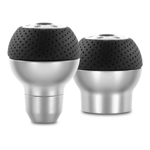 Momo ALUAIR Race Shift Knob - Aluminum, Black Airleather Insert