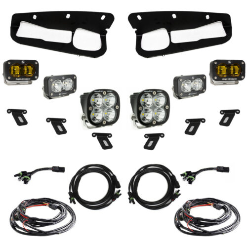 Baja Designs for 21-22 Ford Bronco w/Steel Bumper S2 SAE Sportsmen Fog Pocket Light Kit - Amber