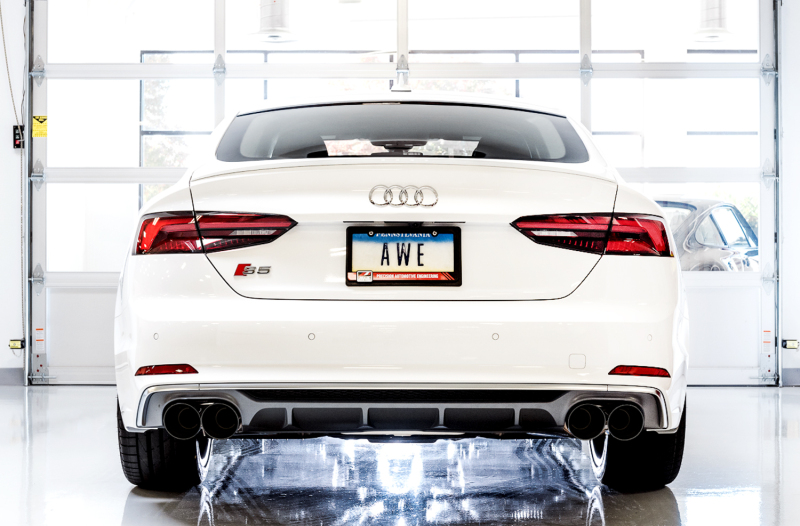 AWE Tuning Track Edition Exhaust - Non-Resonated (Black 102mm Tips) for Audi B9 S4 - Image 6