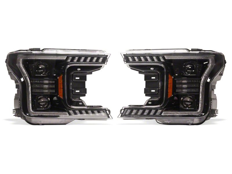 Raxiom for 2018-2020 Ford F-150 LED Halo Surround Headlights with White DRL- Black Housing- Clear Lens - Image 3