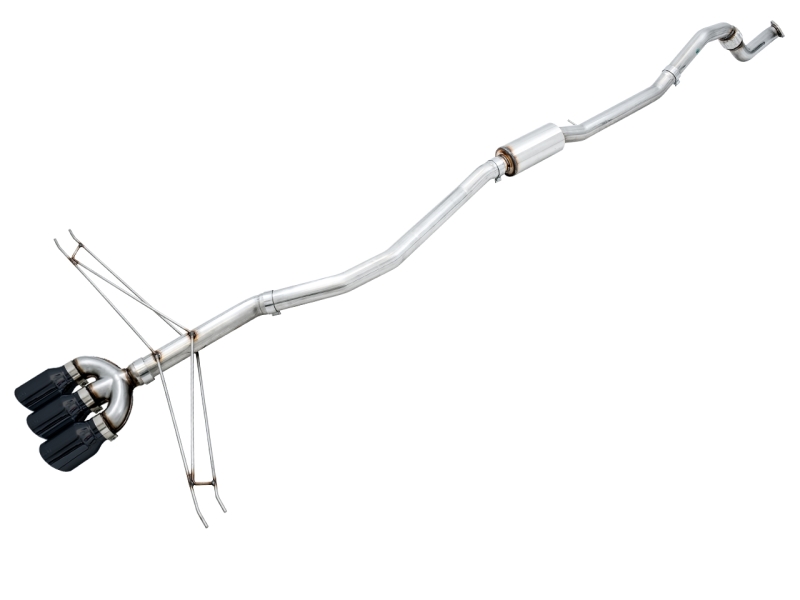 AWE Tuning Track Edition Exhaust w/Front Pipe & Triple Diamond Black Tips for 2016+ Honda Civic Si