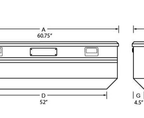 Alternative view of Tradesman Aluminum Flush Mount Truck Tool Box (60in.) - Black
