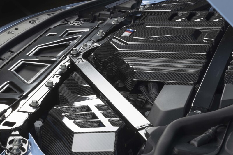 Dinan for 21-27 BMW M2/M3/M4 (G80/G82/G87) Gloss Carbon Fiber Engine Cover w/Matte Accents - Image 2